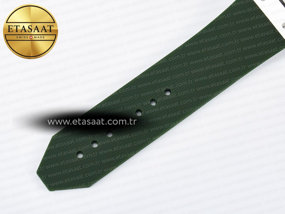 Hublot Classic Fusion Bang 42mm HBF 1:1 Best Edition Green Dial Diamonds Bezel on Green Rubber Strap A2892 - Görsel 21