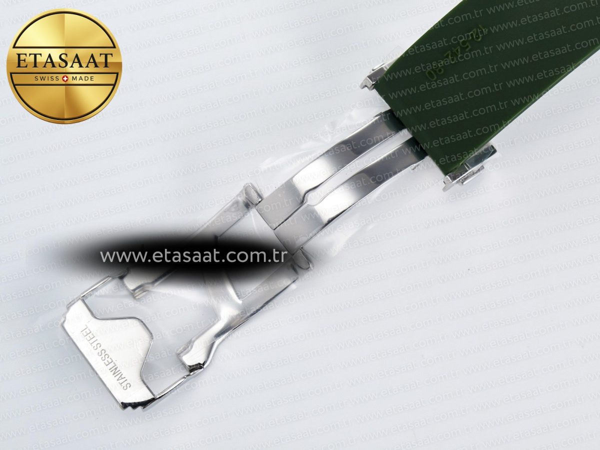 Hublot Classic Fusion Bang 42mm HBF 1:1 Best Edition Green Dial Diamonds Bezel on Green Rubber Strap A2892 - Görsel 24