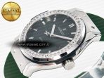 Hublot Classic Fusion Bang 42mm HBF 1:1 Best Edition Green Dial Diamonds Bezel on Green Rubber Strap A2892 - Görsel 6
