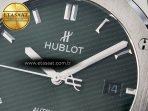 Hublot Classic Fusion Bang 42mm HBF 1:1 Best Edition Green Dial on Green Leather Strap A2892 - Görsel 10