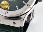 Hublot Classic Fusion Bang 42mm HBF 1:1 Best Edition Green Dial on Green Leather Strap A2892 - Görsel 13