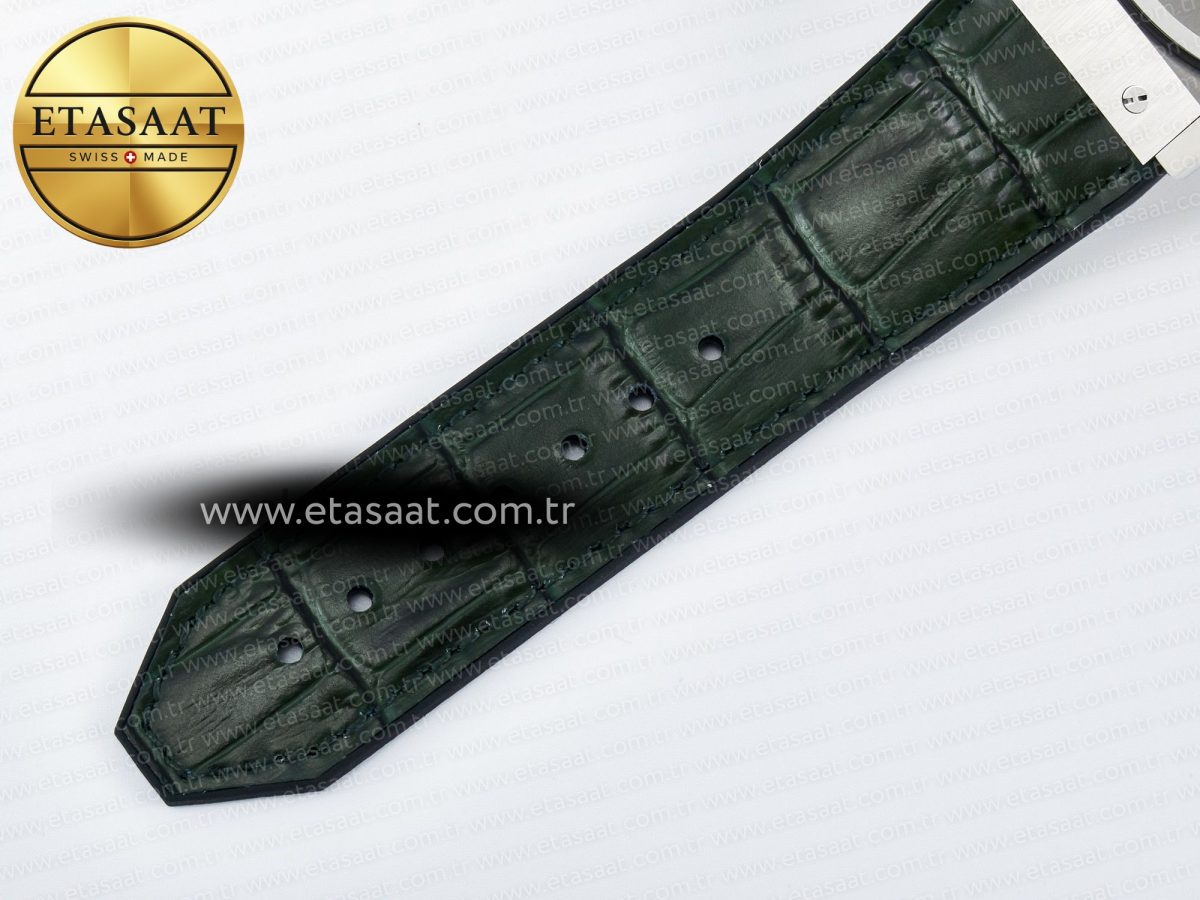 Hublot Classic Fusion Bang 42mm HBF 1:1 Best Edition Green Dial on Green Leather Strap A2892 - Görsel 21