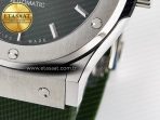 Hublot Classic Fusion Bang 42mm HBF 1:1 Best Edition Green Dial on Green Rubber Strap A2892 - Görsel 13