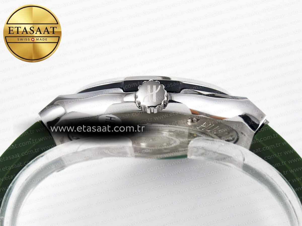 Hublot Classic Fusion Bang 42mm HBF 1:1 Best Edition Green Dial on Green Rubber Strap A2892 - Görsel 15