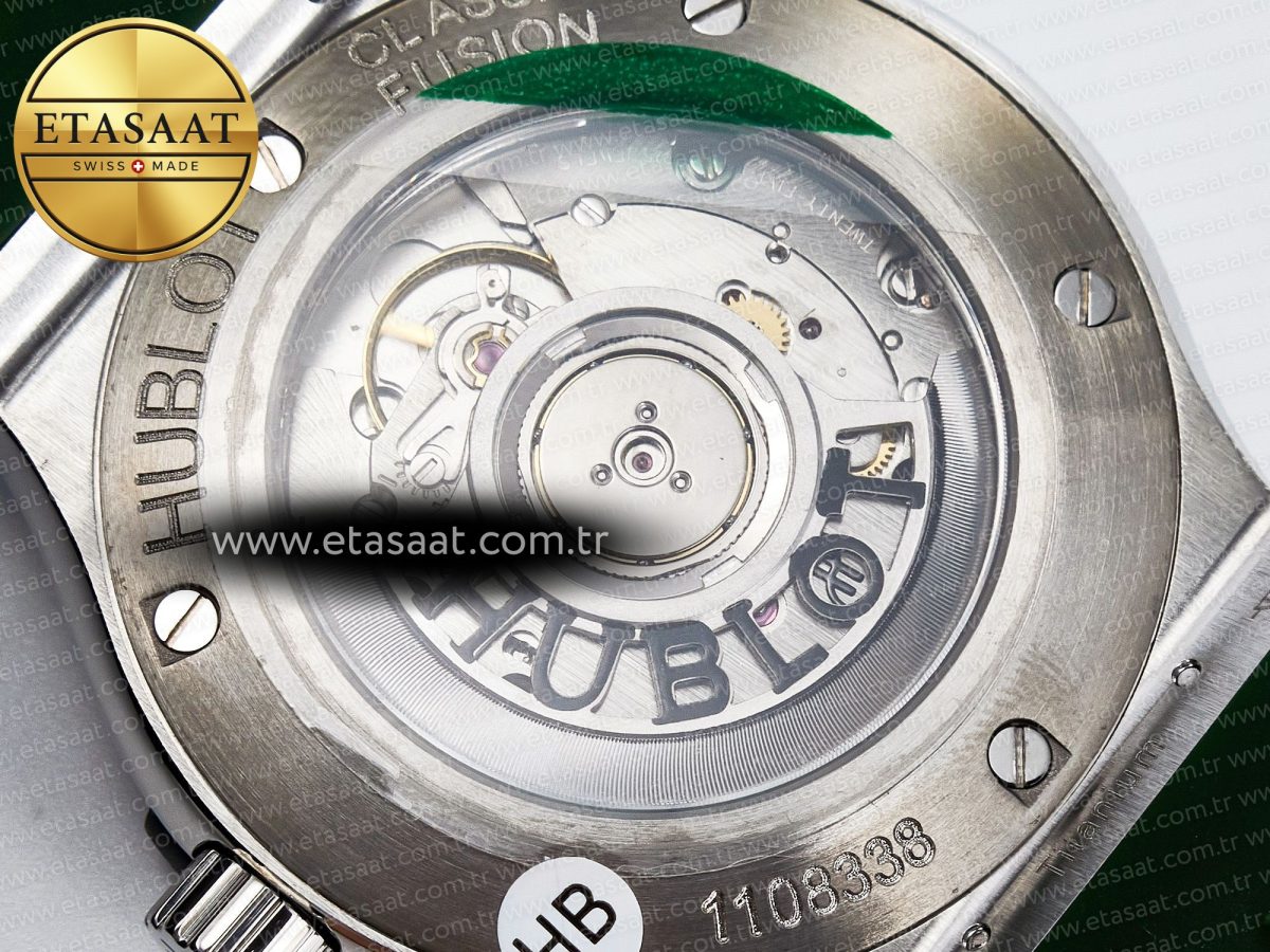 Hublot Classic Fusion Bang 42mm HBF 1:1 Best Edition Green Dial on Green Rubber Strap A2892 - Görsel 18