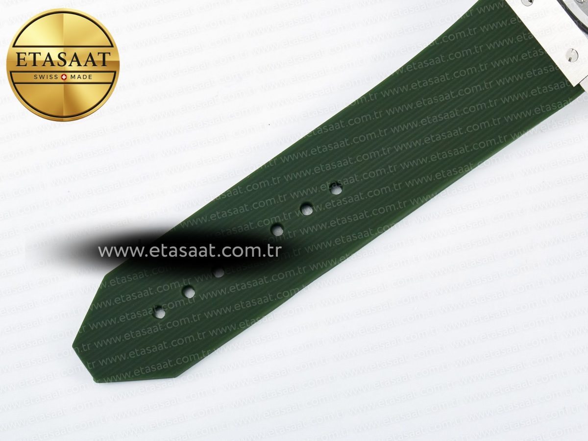 Hublot Classic Fusion Bang 42mm HBF 1:1 Best Edition Green Dial on Green Rubber Strap A2892 - Görsel 21