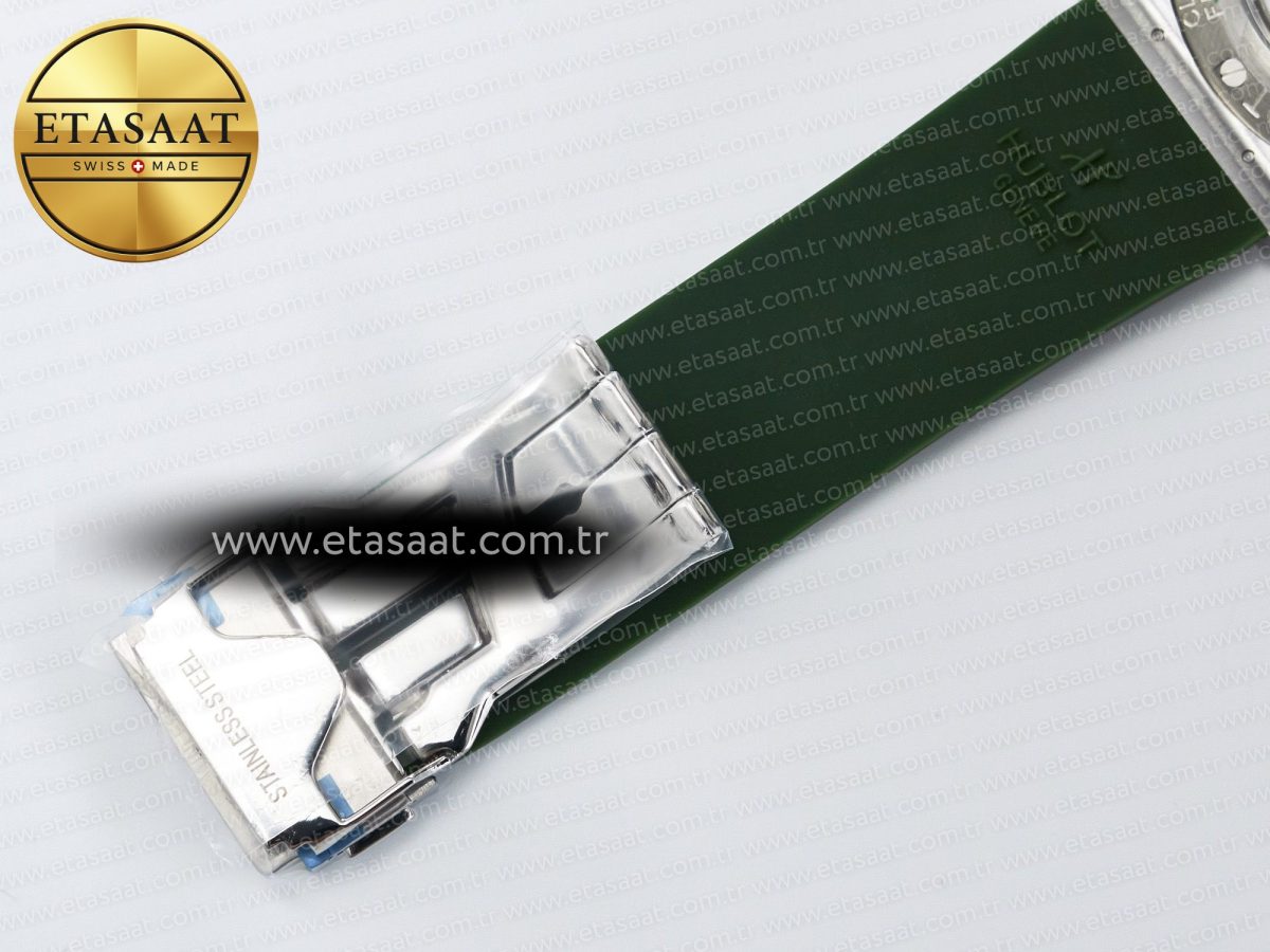 Hublot Classic Fusion Bang 42mm HBF 1:1 Best Edition Green Dial on Green Rubber Strap A2892 - Görsel 23