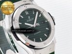 Hublot Classic Fusion Bang 42mm HBF 1:1 Best Edition Green Dial on Green Rubber Strap A2892 - Görsel 5
