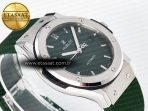 Hublot Classic Fusion Bang 42mm HBF 1:1 Best Edition Green Dial on Green Rubber Strap A2892 - Görsel 7