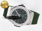 Hublot Classic Fusion Bang 42mm HBF 1:1 Best Edition Green Dial on Green Rubber Strap A2892 - Görsel 9