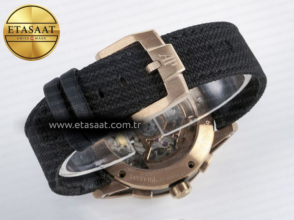 Audemars Piguet Code 11.59 Chrono 26393 RG APPF Best Edition Gray Dial on Black Nylon Strap A4401 - Görsel 17
