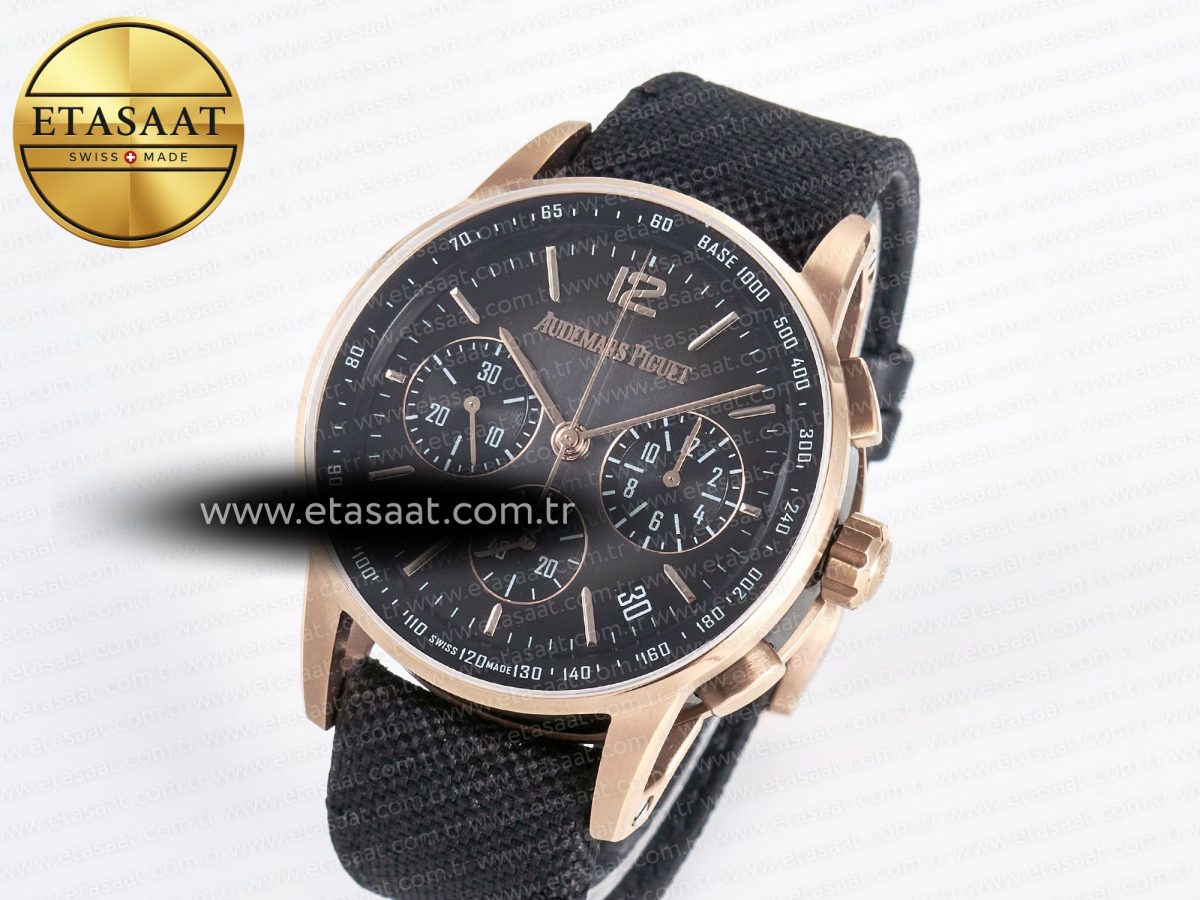 Audemars Piguet Code 11.59 Chrono 26393 RG APPF Best Edition Gray Dial on Black Nylon Strap A4401 - Görsel 2
