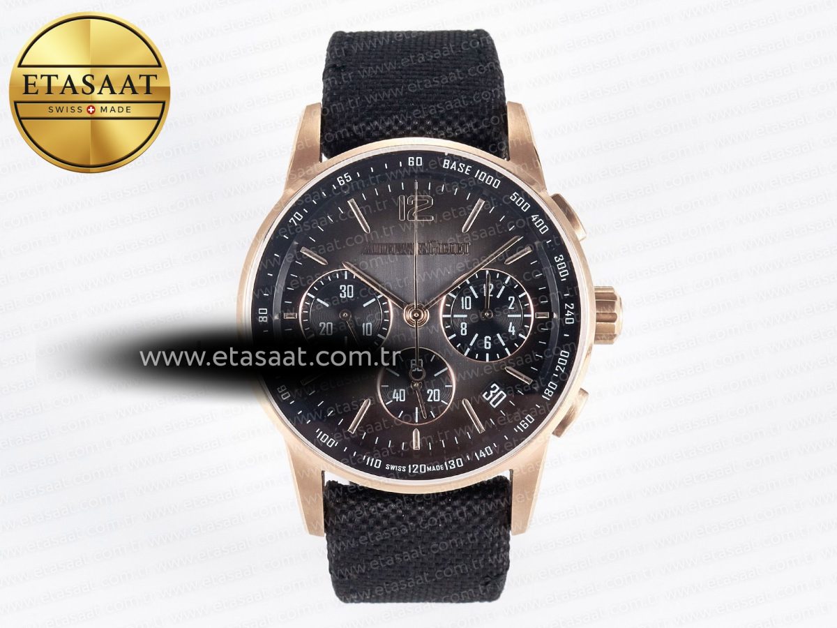 Audemars Piguet Code 11.59 Chrono 26393 RG APPF Best Edition Gray Dial on Black Nylon Strap A4401 - Görsel 3
