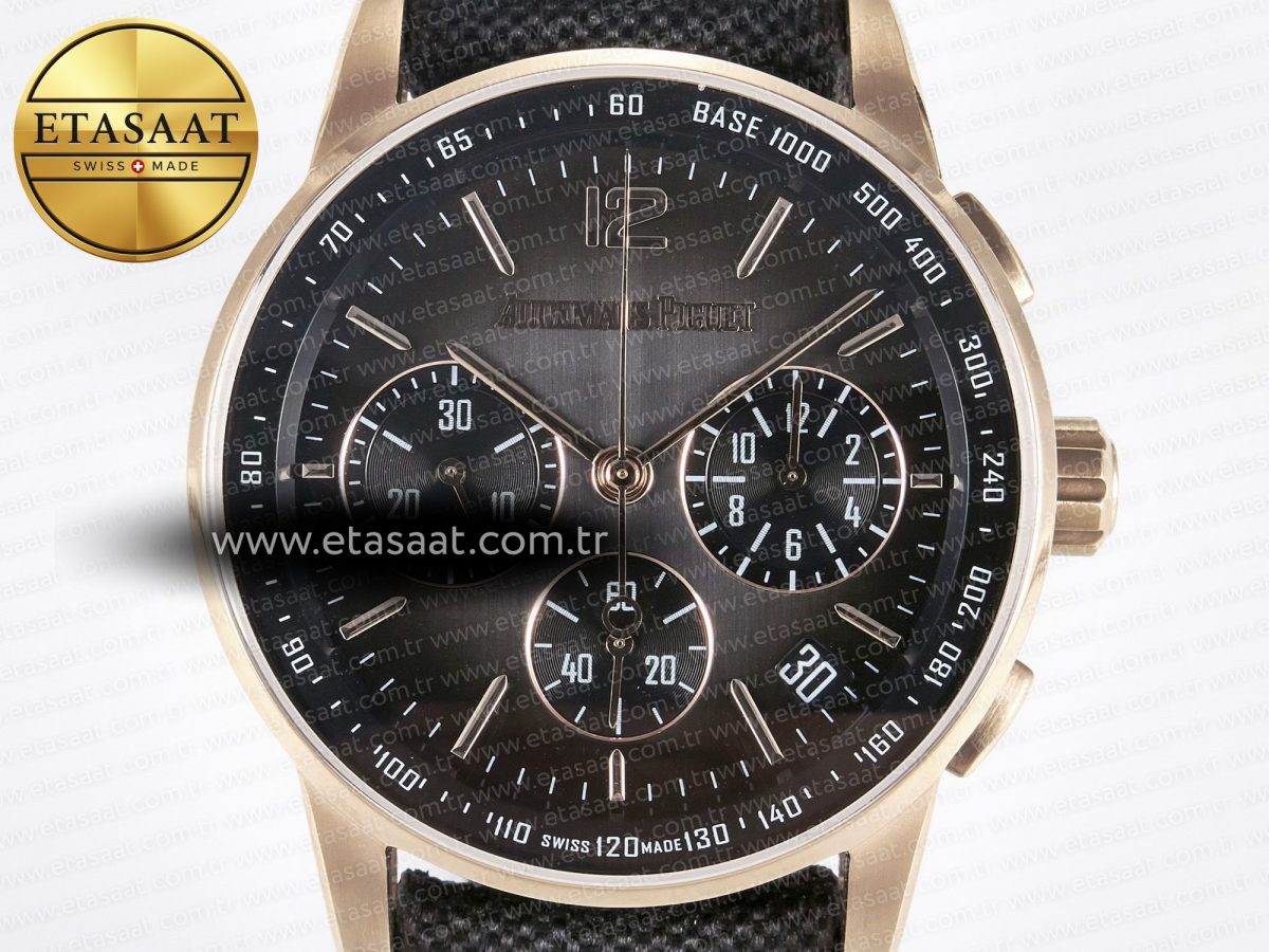 Audemars Piguet Code 11.59 Chrono 26393 RG APPF Best Edition Gray Dial on Black Nylon Strap A4401 - Görsel 4