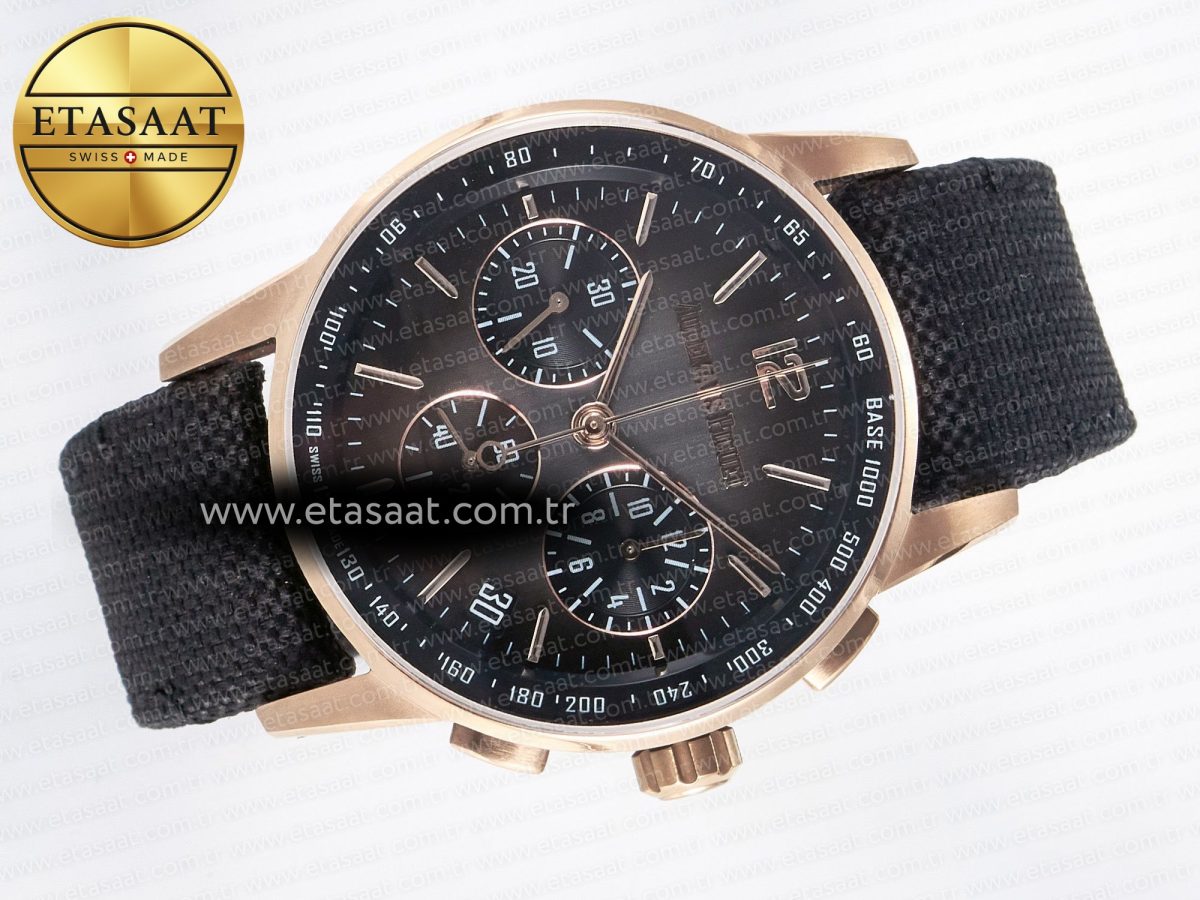 Audemars Piguet Code 11.59 Chrono 26393 RG APPF Best Edition Gray Dial on Black Nylon Strap A4401 - Görsel 8