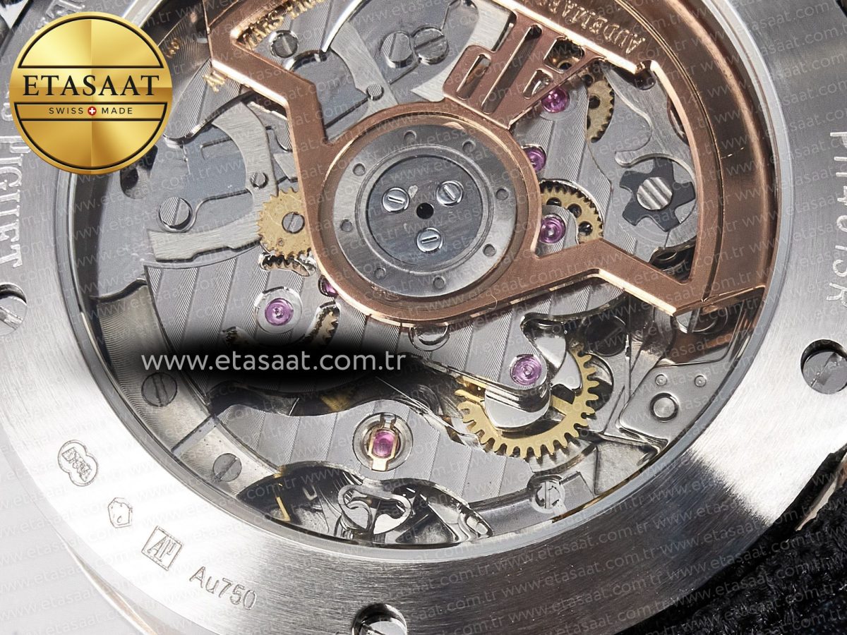 Audemars Piguet Code 11.59 Chrono 26393 SS APPF Best Edition Gray/RG Dial on Black Nylon Strap A4401 - Görsel 21