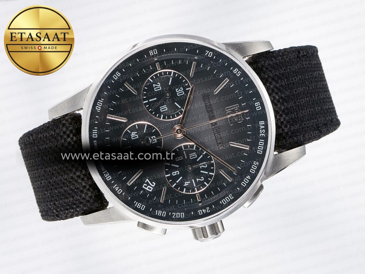 Audemars Piguet Code 11.59 Chrono 26393 SS APPF Best Edition Gray/RG Dial on Black Nylon Strap A4401 - Görsel 8