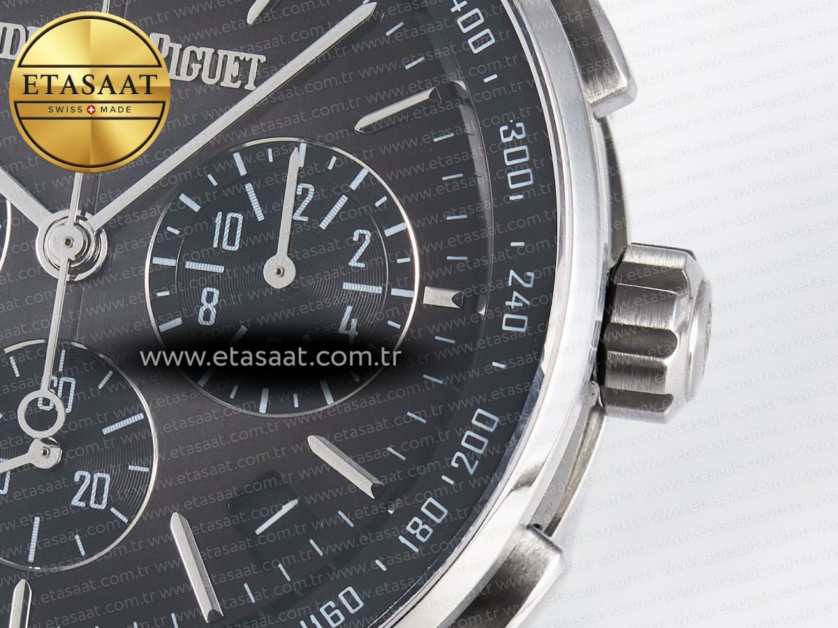 Audemars Piguet Code 11.59 Chrono 26393 SS APPF Best Edition Gray/SS Dial on Black Nylon Strap A4401 - Görsel 12