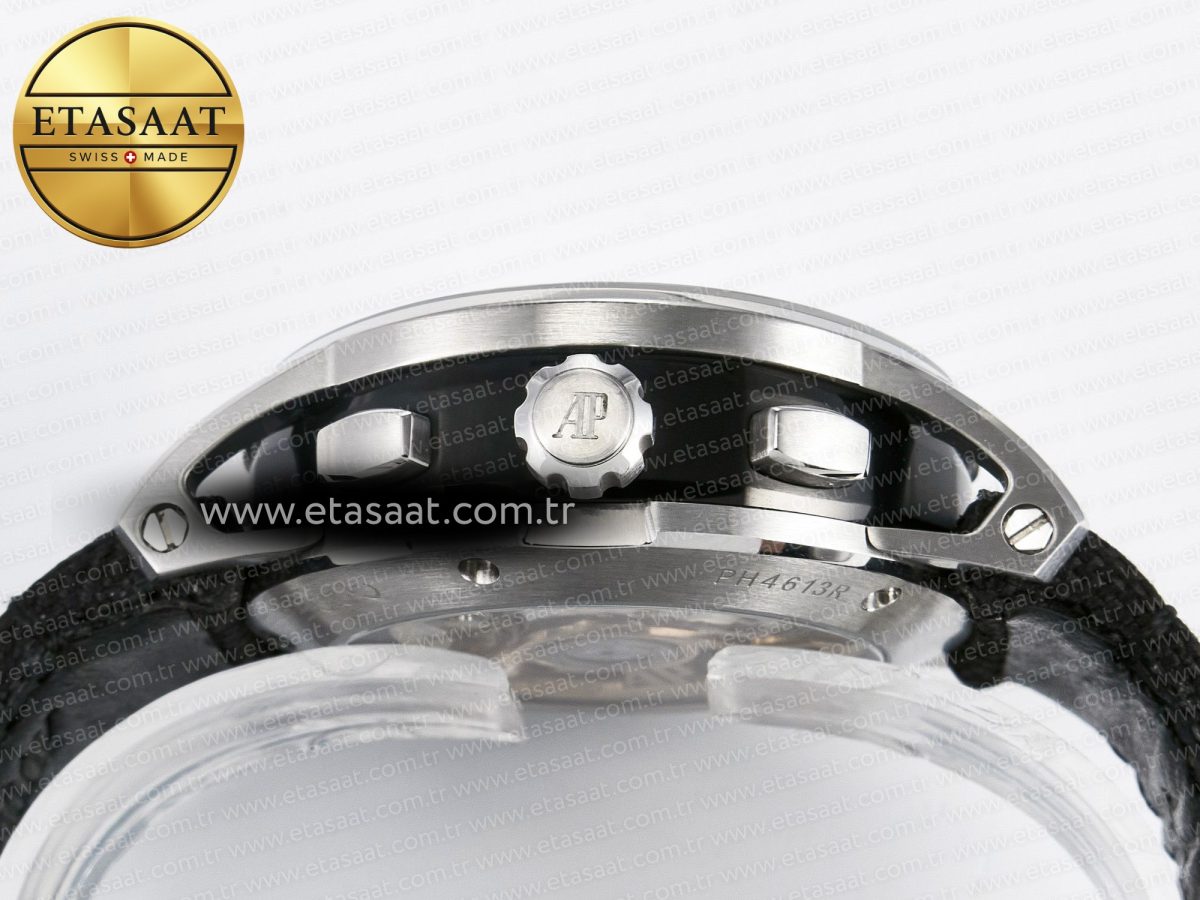 Audemars Piguet Code 11.59 Chrono 26393 SS APPF Best Edition Gray/SS Dial on Black Nylon Strap A4401 - Görsel 16