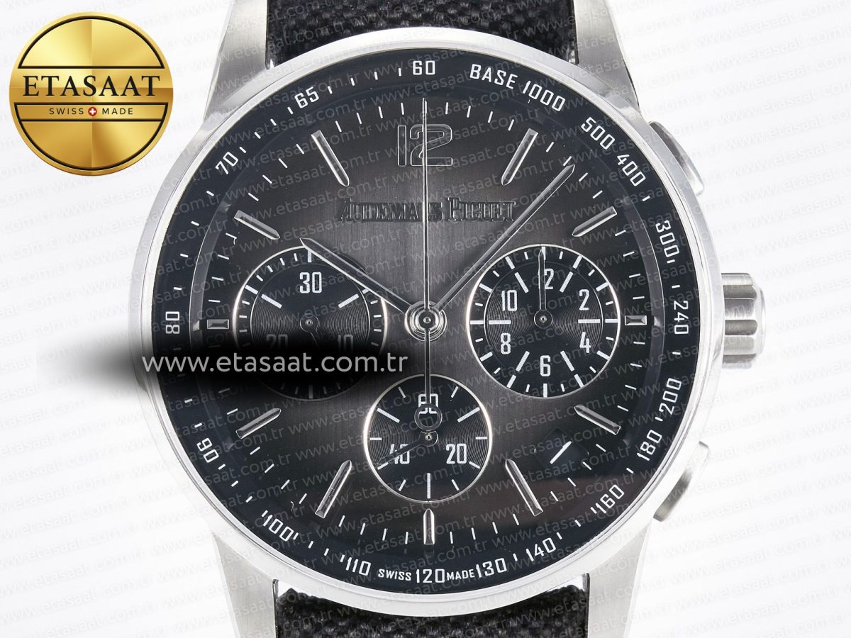 Audemars Piguet Code 11.59 Chrono 26393 SS APPF Best Edition Gray/SS Dial on Black Nylon Strap A4401 - Görsel 4