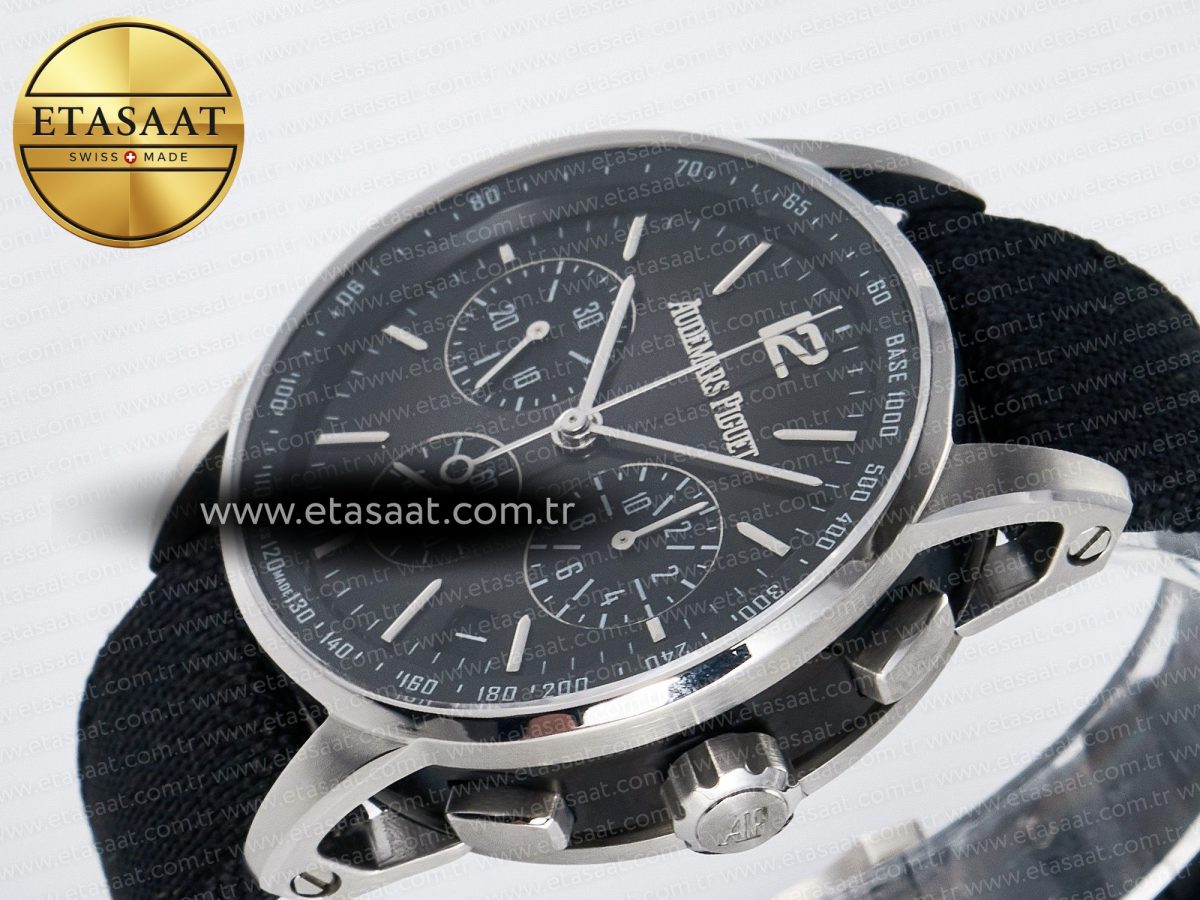 Audemars Piguet Code 11.59 Chrono 26393 SS APPF Best Edition Gray/SS Dial on Black Nylon Strap A4401 - Görsel 6