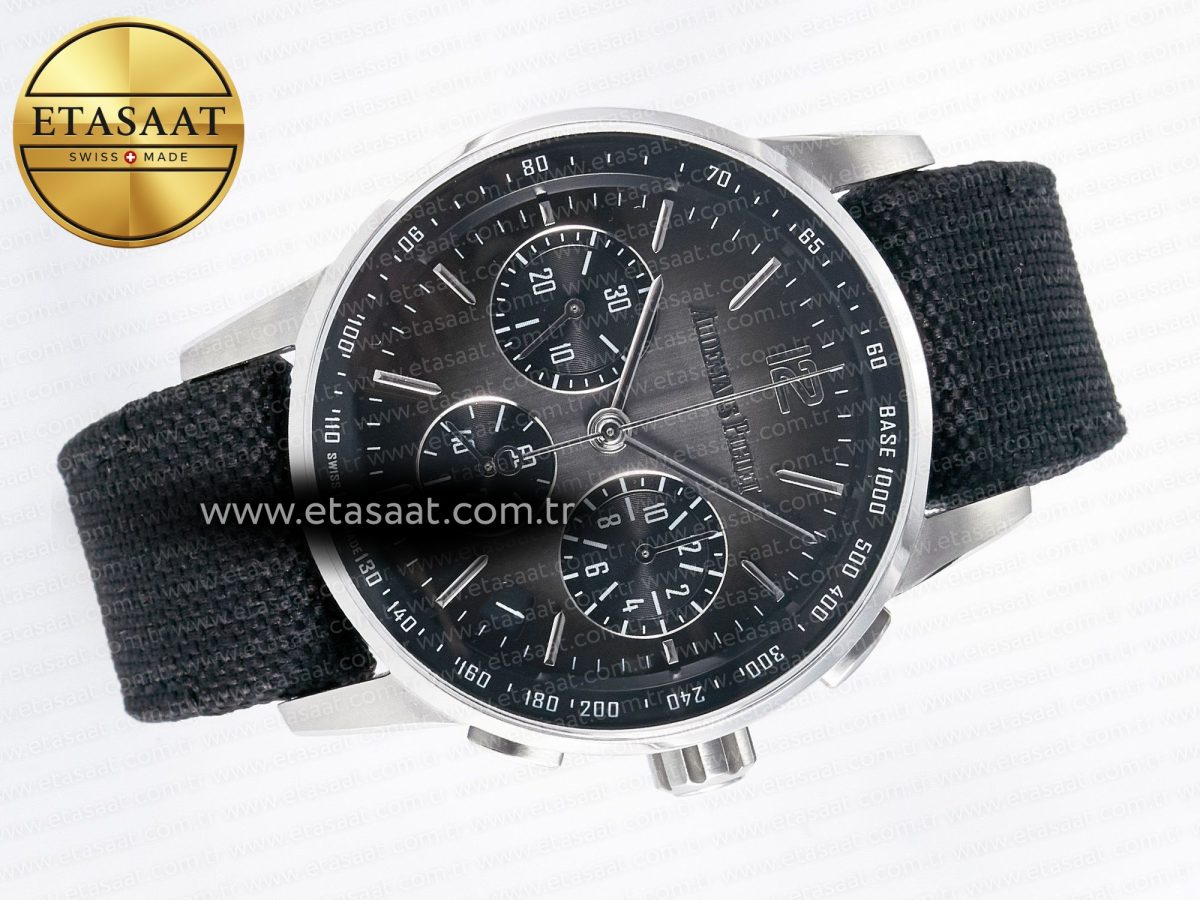 Audemars Piguet Code 11.59 Chrono 26393 SS APPF Best Edition Gray/SS Dial on Black Nylon Strap A4401 - Görsel 8