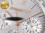 Audemars Piguet Code 11.59 Chrono 26393 SS APPF Best Edition Silver Dial on White Nylon Strap A4401 - Görsel 10