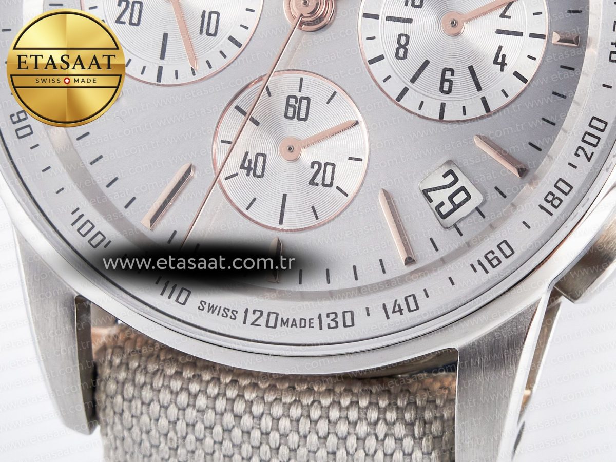Audemars Piguet Code 11.59 Chrono 26393 SS APPF Best Edition Silver Dial on White Nylon Strap A4401 - Görsel 12