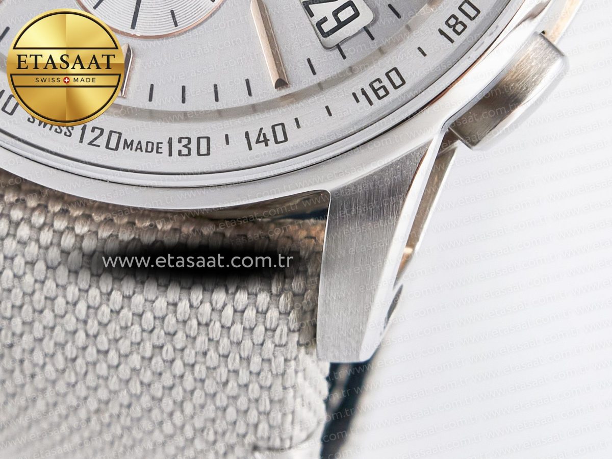 Audemars Piguet Code 11.59 Chrono 26393 SS APPF Best Edition Silver Dial on White Nylon Strap A4401 - Görsel 14