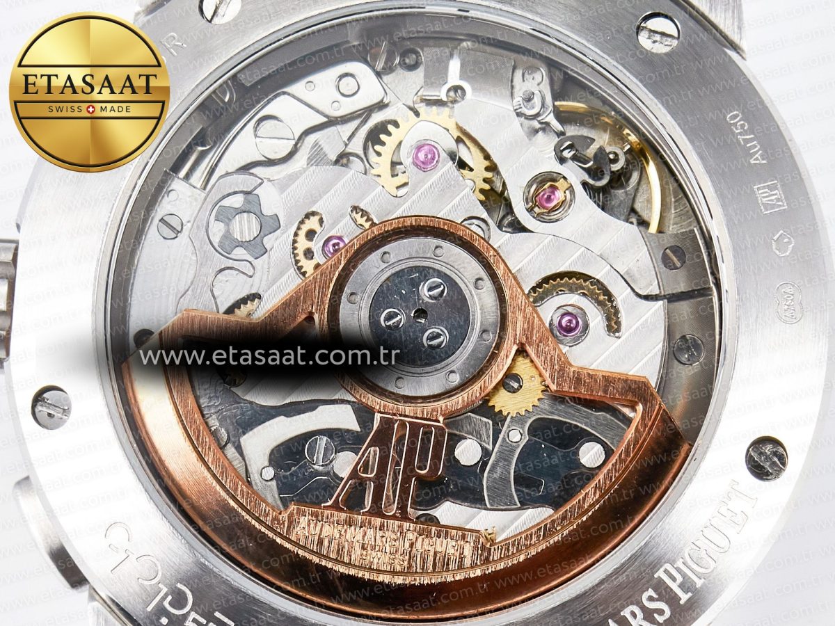 Audemars Piguet Code 11.59 Chrono 26393 SS APPF Best Edition Silver Dial on White Nylon Strap A4401 - Görsel 19