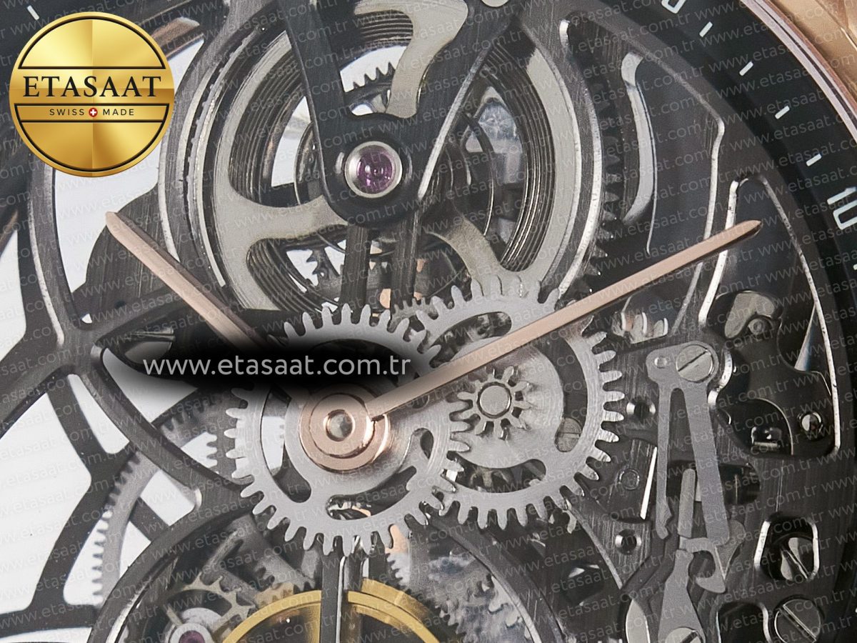 Audemars Piguet CODE 11.59 Tourbillon 26600 RG APPF Best Edition Black Dial on Black Leather Strap A2948 - Görsel 10