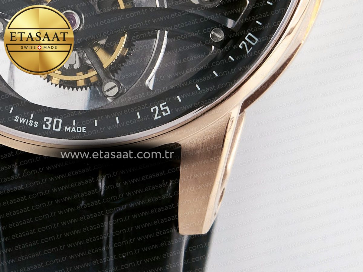 Audemars Piguet CODE 11.59 Tourbillon 26600 RG APPF Best Edition Black Dial on Black Leather Strap A2948 - Görsel 12