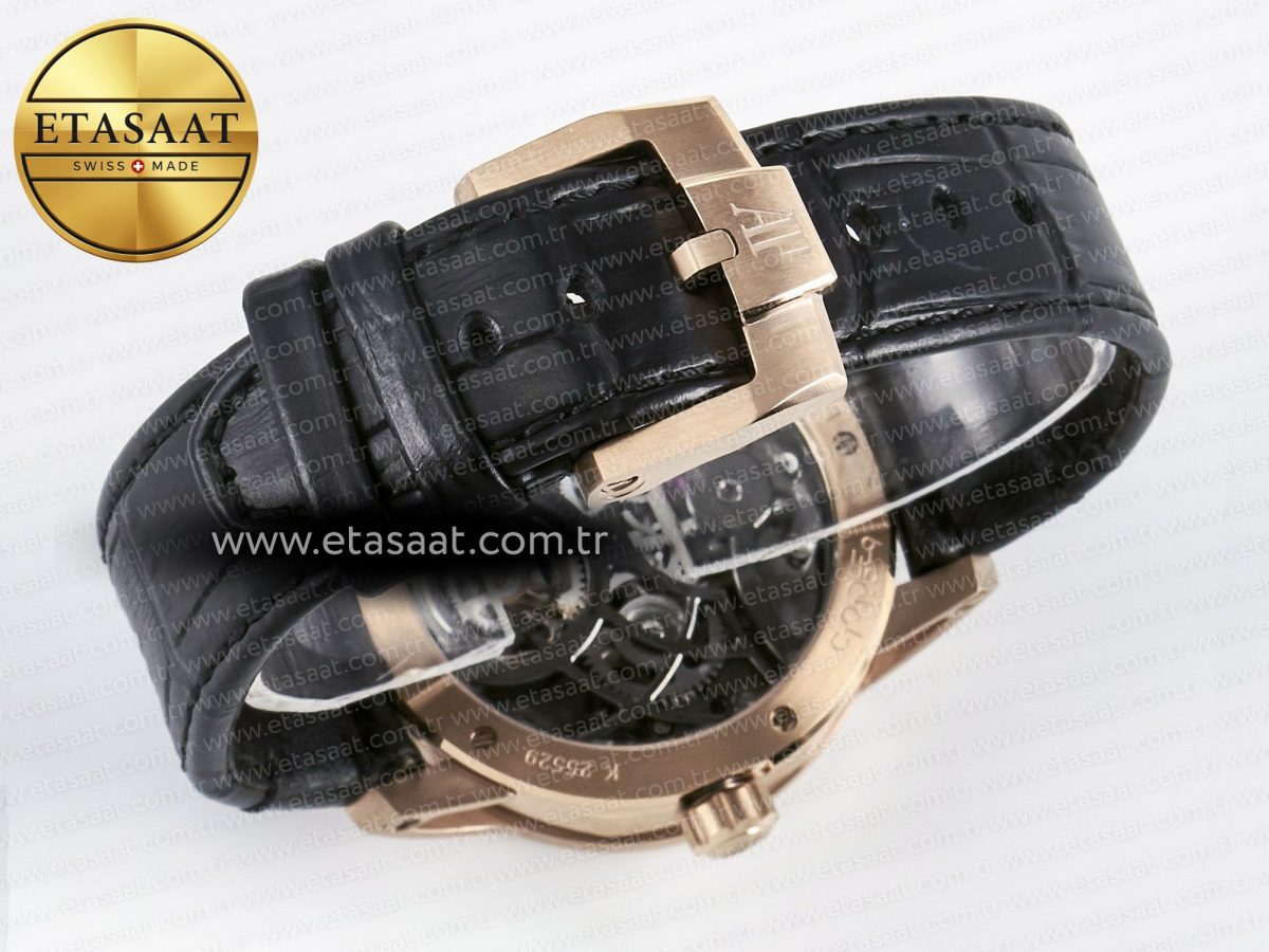 Audemars Piguet CODE 11.59 Tourbillon 26600 RG APPF Best Edition Black Dial on Black Leather Strap A2948 - Görsel 15