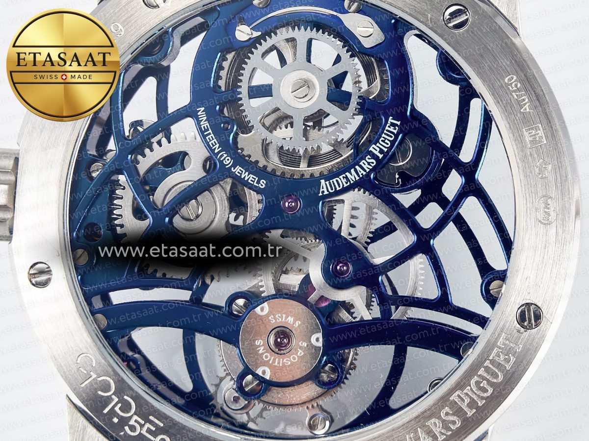 Audemars Piguet CODE 11.59 Tourbillon 26600 SS APPF Best Edition Blue Dial on Blue Nylon Strap A2948 - Görsel 17