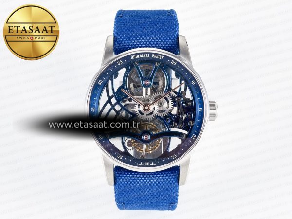 Audemars Piguet Code 11.59 Tourbillon 26600 Appf Mavi A2948 Eta Saat - Görsel 3 - 1:1 Süper Klon Saat