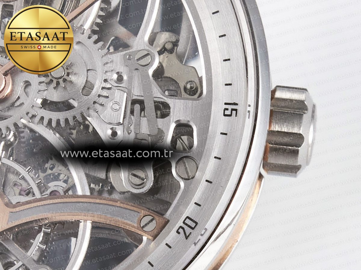 Audemars Piguet CODE 11.59 Tourbillon 26600 SS APPF Best Edition White Dial on Black Leather Strap A2948 - Görsel 11