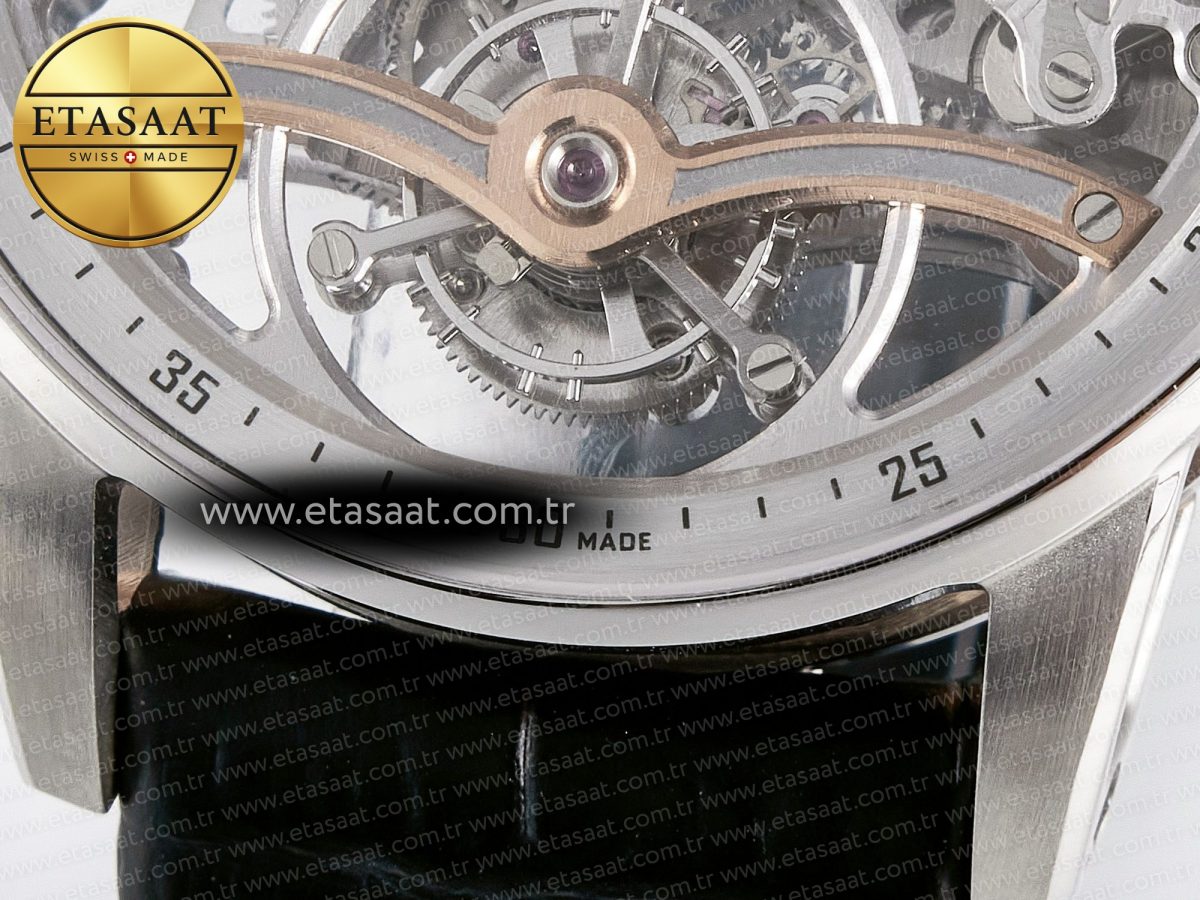 Audemars Piguet CODE 11.59 Tourbillon 26600 SS APPF Best Edition White Dial on Black Leather Strap A2948 - Görsel 12
