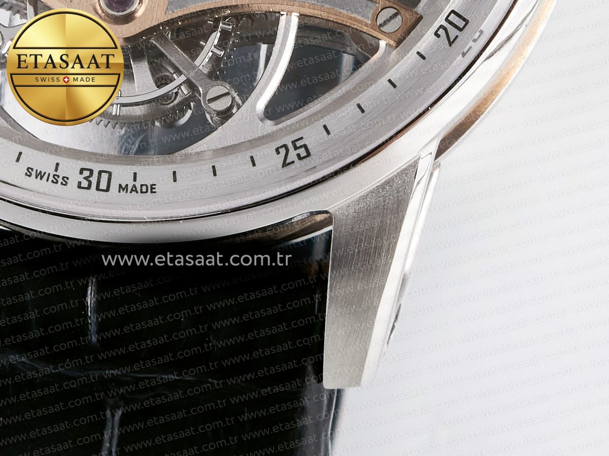 Audemars Piguet CODE 11.59 Tourbillon 26600 SS APPF Best Edition White Dial on Black Leather Strap A2948 - Görsel 13
