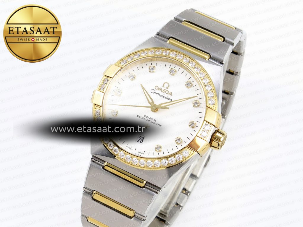 constellation 39mm ss yg diamonds bezel aswf 11 best edition white diamonds dial on ss yg bracelet a88001
