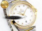 Omega CONSTELLATION WHITE DIAMONDS DIAL ON SS/YG A8800 - Görsel 5