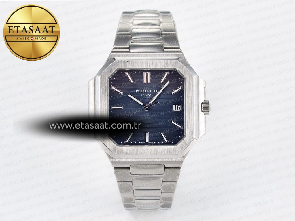 Patek Philippe Cubitus 5821 Mavi Kadran A330 S2 Eta Saat - Görsel 3 - 1:1 Süper Klon Saat