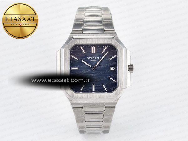 Patek Philippe Cubitus 5821 Mavi Kadran A330 S2 Eta Saat - Görsel 3 - 1:1 Süper Klon Saat