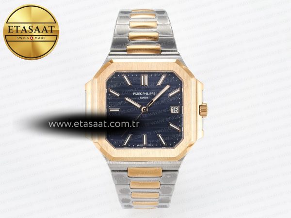 Patek Philippe Cubitus 5821 Mavi Kadran A330 Eta Saat - Görsel 3 - 1:1 Süper Klon Saat