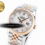 Rolex Datejust 126331 41mm 904L SS/RG Clean 1:1 Best Edition MOP Diamond Dial on Jubilee Bracelet VR3235