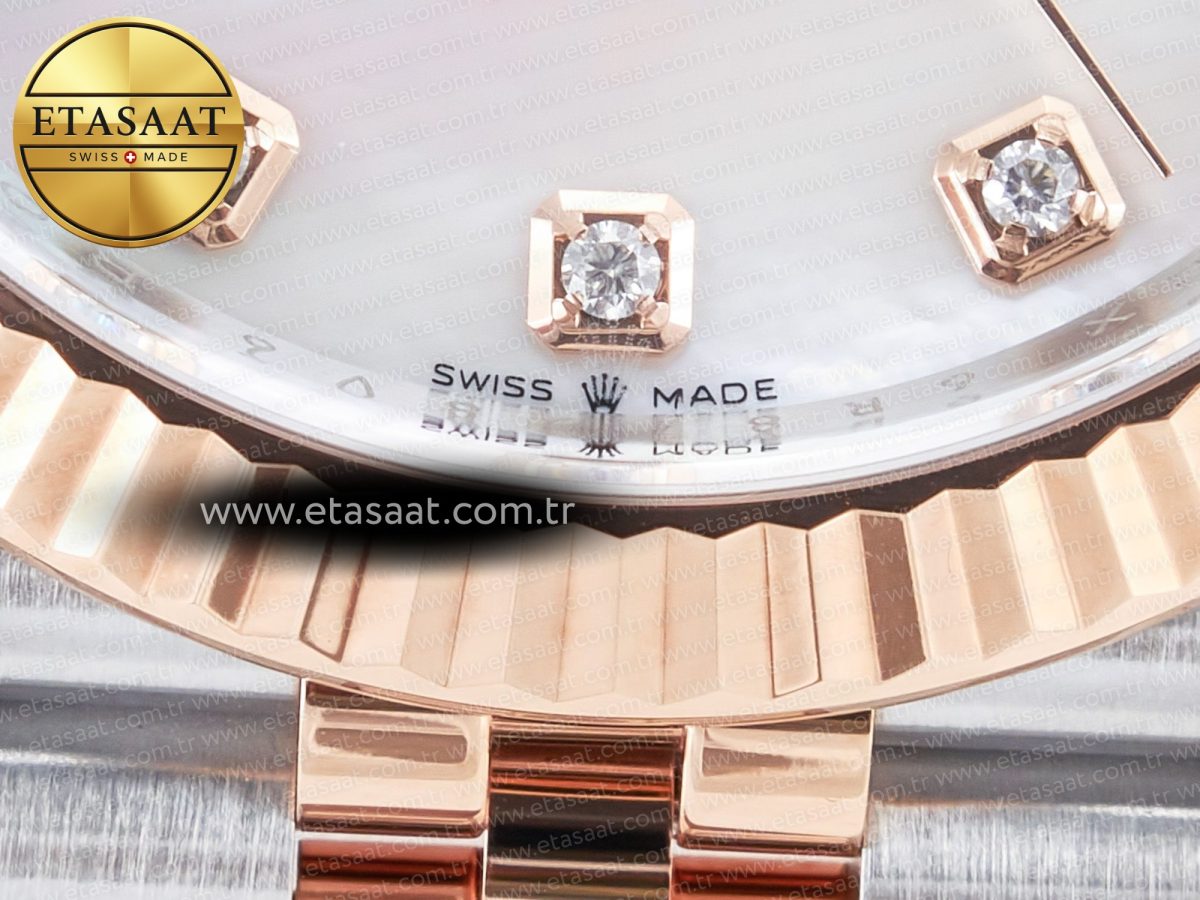 Rolex Datejust 126331 41mm 904L SS/RG Clean 1:1 Best Edition MOP Diamond Dial on Jubilee Bracelet VR3235 - Görsel 13