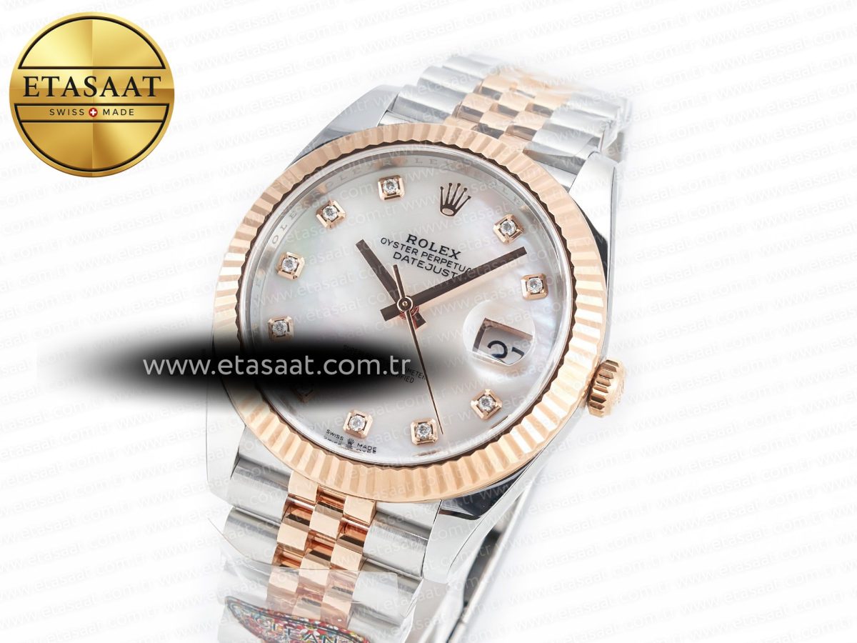 Rolex Datejust 126331 41mm 904L SS/RG Clean 1:1 Best Edition MOP Diamond Dial on Jubilee Bracelet VR3235 - Görsel 2