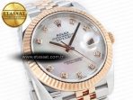 Rolex Datejust 126331 41mm 904L SS/RG Clean 1:1 Best Edition MOP Diamond Dial on Jubilee Bracelet VR3235 - Görsel 5