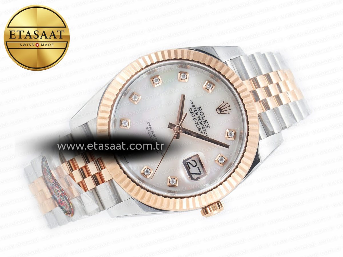 Rolex Datejust 126331 41mm 904L SS/RG Clean 1:1 Best Edition MOP Diamond Dial on Jubilee Bracelet VR3235 - Görsel 8