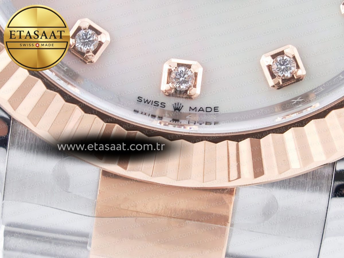Rolex Datejust 126331 41mm 904L SS/RG Clean 1:1 Best Edition MOP Diamond Dial on Oyster Bracelet VR3235 - Görsel 13