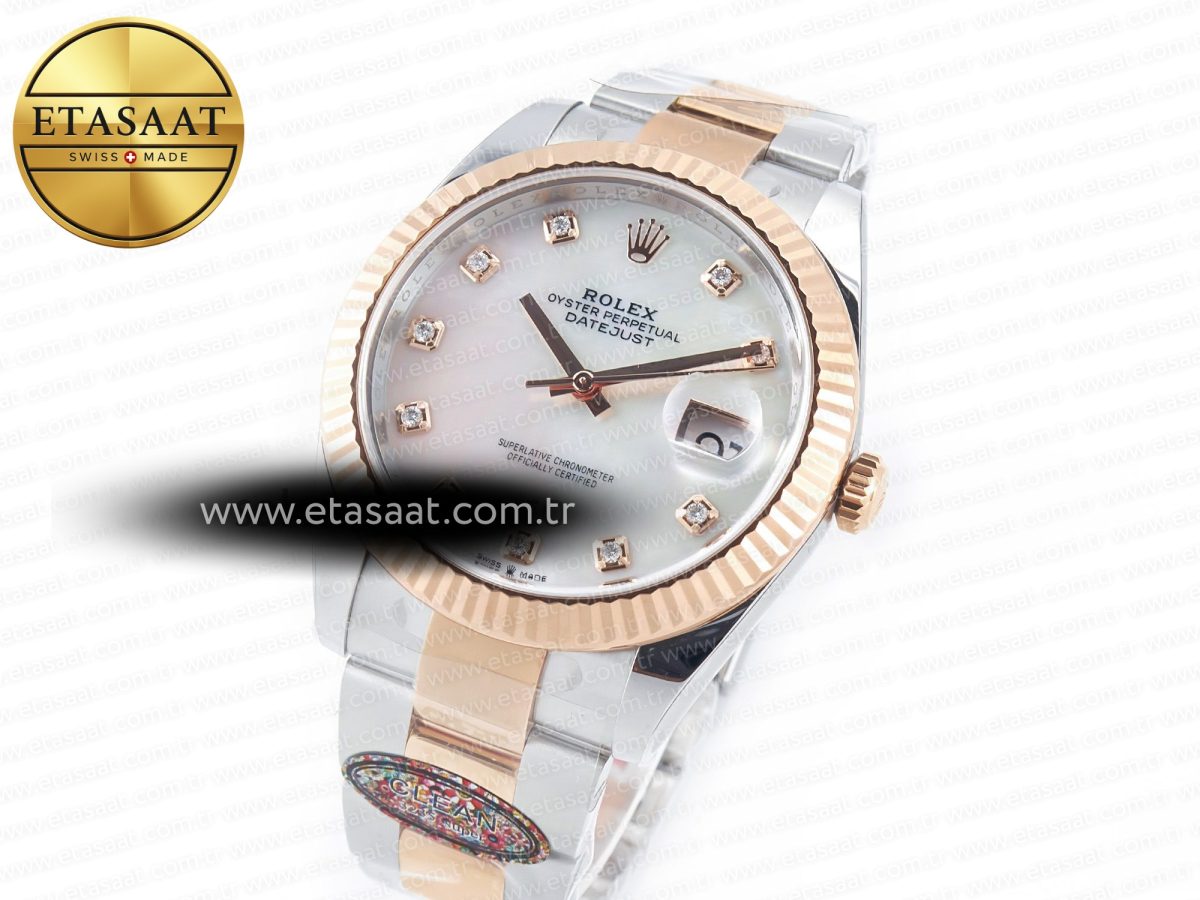 Rolex Datejust 126331 41mm 904L SS/RG Clean 1:1 Best Edition MOP Diamond Dial on Oyster Bracelet VR3235 - Görsel 2
